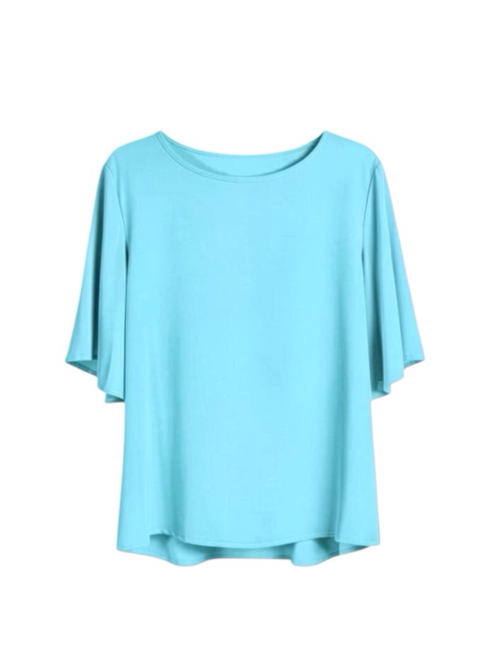 Women's Flutter Sleeve Top and Elastic Pant Set Teal/Black Size-3XL NEW